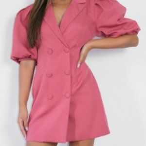 Missguided puff sleeve blazer dress